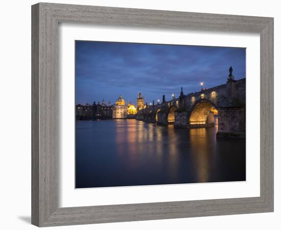 Charles Bridge and River Vltava, Prague, UNESCO World Heritage Site, Czech Republic, Europe-Ben Pipe-Framed Photographic Print