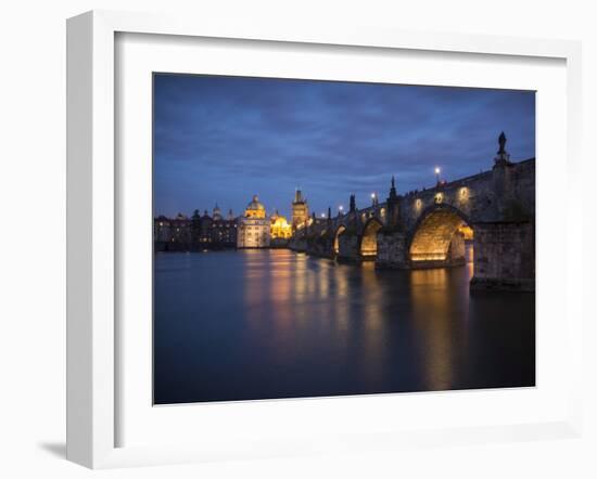 Charles Bridge and River Vltava, Prague, UNESCO World Heritage Site, Czech Republic, Europe-Ben Pipe-Framed Photographic Print