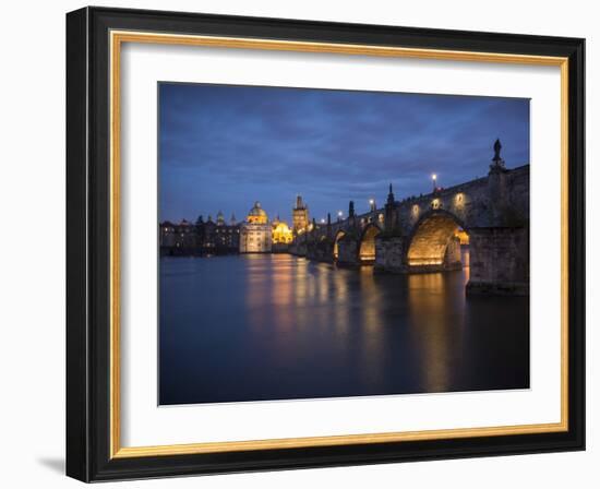 Charles Bridge and River Vltava, Prague, UNESCO World Heritage Site, Czech Republic, Europe-Ben Pipe-Framed Photographic Print