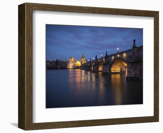 Charles Bridge and River Vltava, Prague, UNESCO World Heritage Site, Czech Republic, Europe-Ben Pipe-Framed Photographic Print