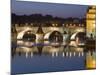 Charles Bridge and Smetana Museum Reflected in the River Vltava, Old Town, Prague, Czech Republic-Martin Child-Mounted Photographic Print