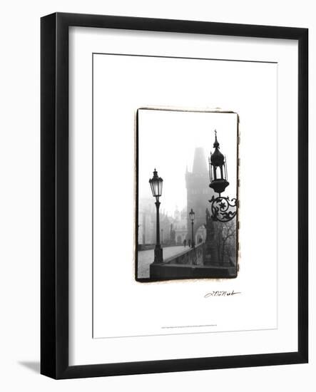 Charles Bridge in Morning Fog I-Laura Denardo-Framed Art Print