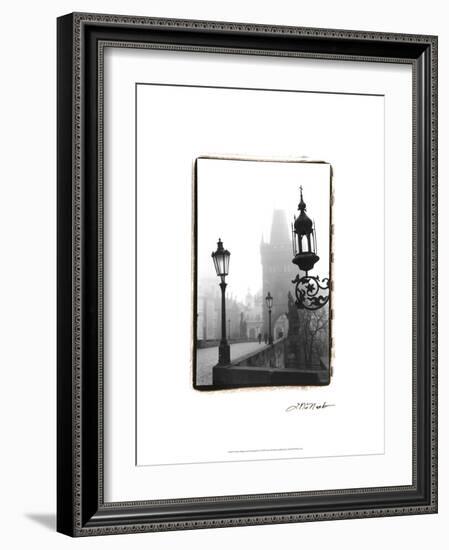 Charles Bridge in Morning Fog I-Laura Denardo-Framed Art Print