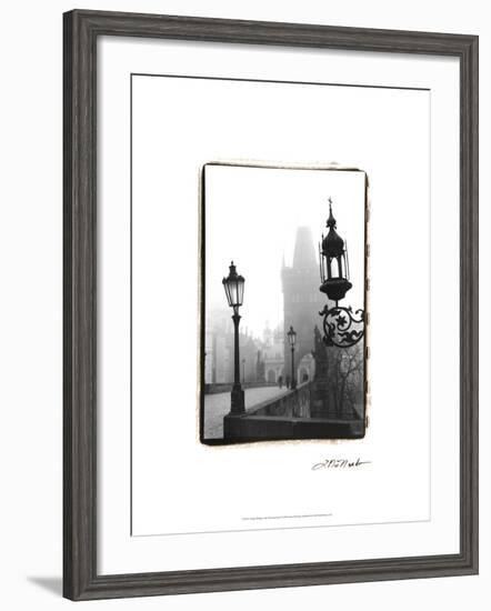 Charles Bridge in Morning Fog I-Laura Denardo-Framed Art Print