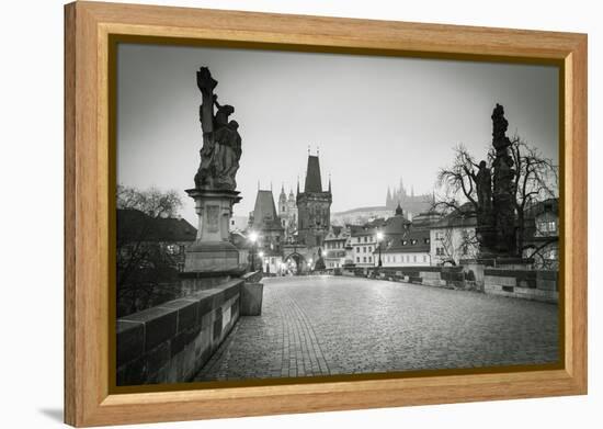 Charles Bridge, (Karluv Most), Prague, Czech Republic-Jon Arnold-Framed Premier Image Canvas