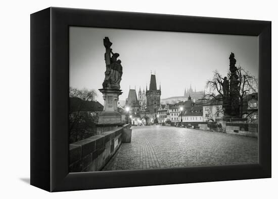 Charles Bridge, (Karluv Most), Prague, Czech Republic-Jon Arnold-Framed Premier Image Canvas