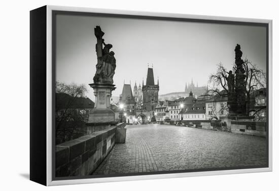 Charles Bridge, (Karluv Most), Prague, Czech Republic-Jon Arnold-Framed Premier Image Canvas