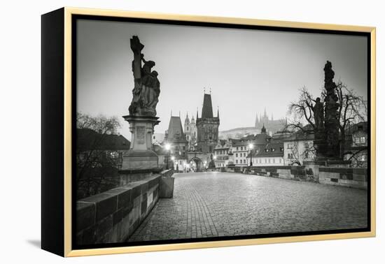 Charles Bridge, (Karluv Most), Prague, Czech Republic-Jon Arnold-Framed Premier Image Canvas