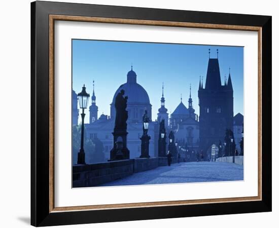 Charles Bridge, Prague, Czech Republic-Walter Bibikow-Framed Photographic Print