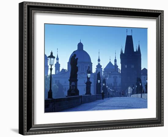 Charles Bridge, Prague, Czech Republic-Walter Bibikow-Framed Photographic Print