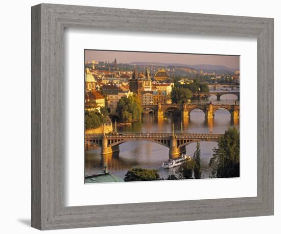 Charles Bridge, Prague, Czech Republic-Walter Bibikow-Framed Photographic Print