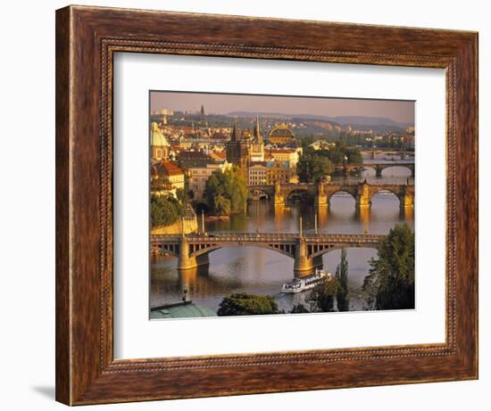 Charles Bridge, Prague, Czech Republic-Walter Bibikow-Framed Photographic Print