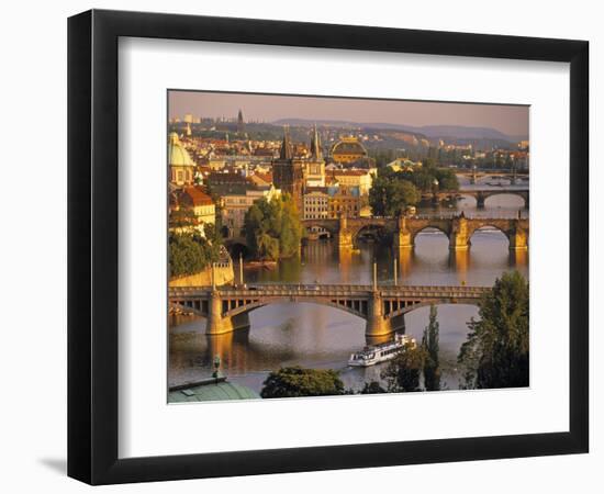 Charles Bridge, Prague, Czech Republic-Walter Bibikow-Framed Photographic Print