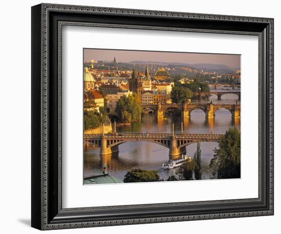 Charles Bridge, Prague, Czech Republic-Walter Bibikow-Framed Photographic Print