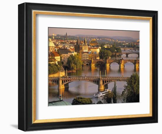 Charles Bridge, Prague, Czech Republic-Walter Bibikow-Framed Photographic Print