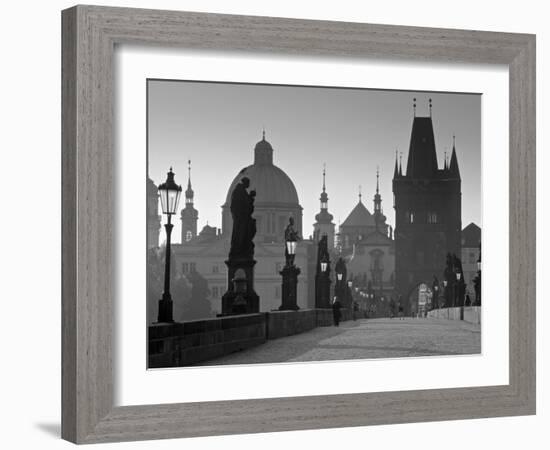 Charles Bridge, Prague, Czech Republic-Walter Bibikow-Framed Photographic Print