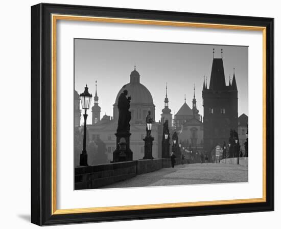 Charles Bridge, Prague, Czech Republic-Walter Bibikow-Framed Photographic Print