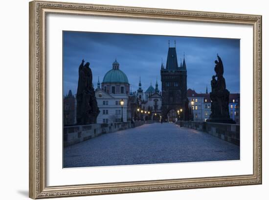 Charles Bridge, Prague, UNESCO World Heritage Site, Czech Republic, Europe-Ben Pipe-Framed Photographic Print