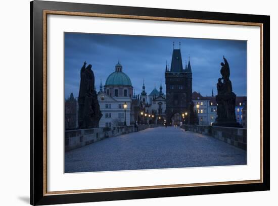 Charles Bridge, Prague, UNESCO World Heritage Site, Czech Republic, Europe-Ben Pipe-Framed Photographic Print