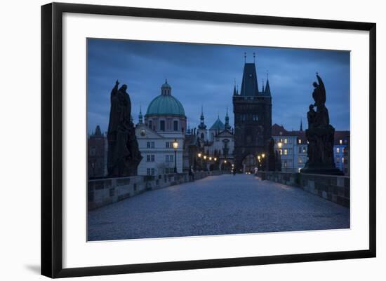 Charles Bridge, Prague, UNESCO World Heritage Site, Czech Republic, Europe-Ben Pipe-Framed Photographic Print