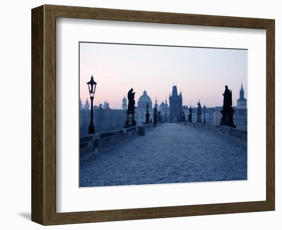 Charles Bridge, UNESCO World Heritage Site, Old Town, Prague, Czech Republic, Europe-Hans Peter Merten-Framed Photographic Print