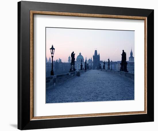 Charles Bridge, UNESCO World Heritage Site, Old Town, Prague, Czech Republic, Europe-Hans Peter Merten-Framed Photographic Print