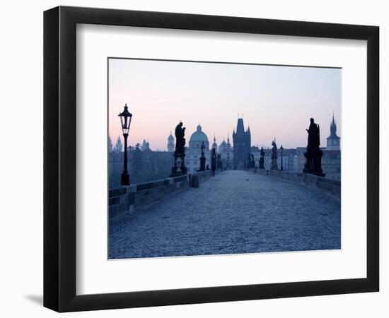 Charles Bridge, UNESCO World Heritage Site, Old Town, Prague, Czech Republic, Europe-Hans Peter Merten-Framed Photographic Print