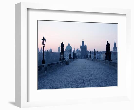 Charles Bridge, UNESCO World Heritage Site, Old Town, Prague, Czech Republic, Europe-Hans Peter Merten-Framed Photographic Print