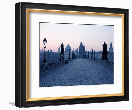 Charles Bridge, UNESCO World Heritage Site, Old Town, Prague, Czech Republic, Europe-Hans Peter Merten-Framed Photographic Print