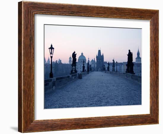 Charles Bridge, UNESCO World Heritage Site, Old Town, Prague, Czech Republic, Europe-Hans Peter Merten-Framed Photographic Print