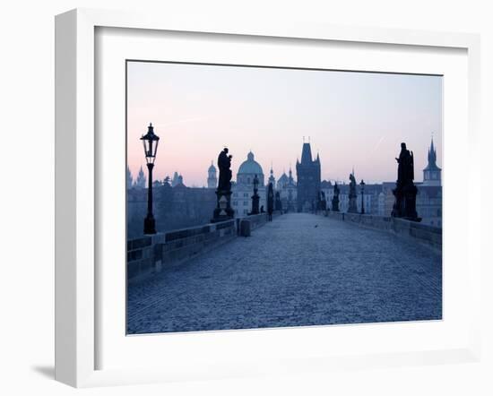 Charles Bridge, UNESCO World Heritage Site, Old Town, Prague, Czech Republic, Europe-Hans Peter Merten-Framed Photographic Print