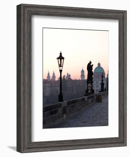 Charles Bridge, UNESCO World Heritage Site, Old Town, Prague, Czech Republic, Europe-Hans Peter Merten-Framed Photographic Print