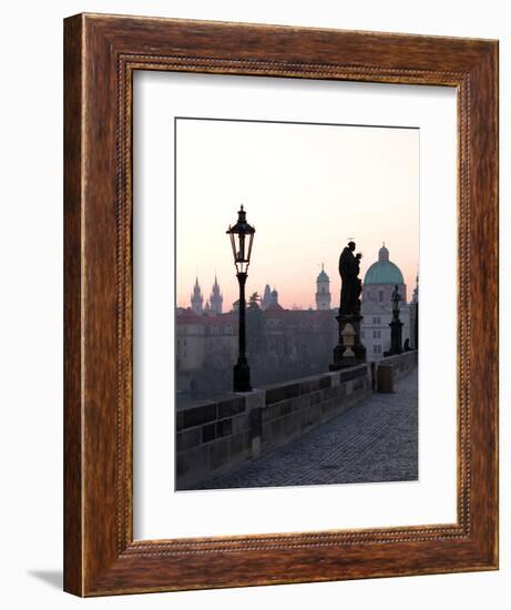 Charles Bridge, UNESCO World Heritage Site, Old Town, Prague, Czech Republic, Europe-Hans Peter Merten-Framed Photographic Print