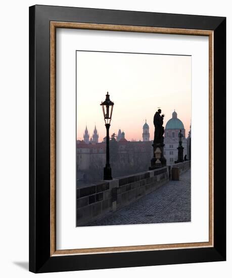 Charles Bridge, UNESCO World Heritage Site, Old Town, Prague, Czech Republic, Europe-Hans Peter Merten-Framed Photographic Print