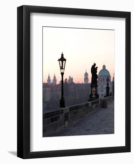 Charles Bridge, UNESCO World Heritage Site, Old Town, Prague, Czech Republic, Europe-Hans Peter Merten-Framed Photographic Print