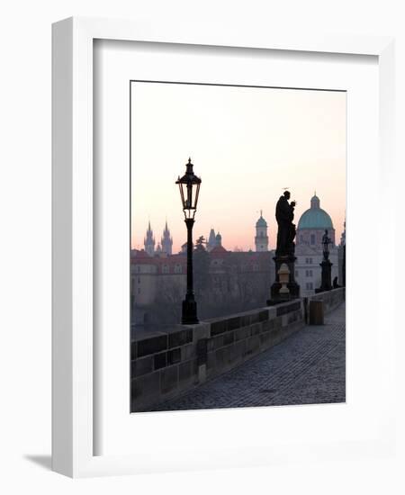 Charles Bridge, UNESCO World Heritage Site, Old Town, Prague, Czech Republic, Europe-Hans Peter Merten-Framed Photographic Print