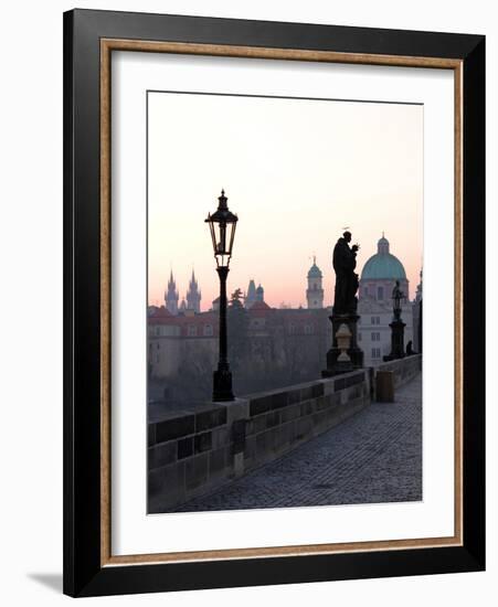 Charles Bridge, UNESCO World Heritage Site, Old Town, Prague, Czech Republic, Europe-Hans Peter Merten-Framed Photographic Print