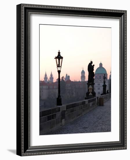 Charles Bridge, UNESCO World Heritage Site, Old Town, Prague, Czech Republic, Europe-Hans Peter Merten-Framed Photographic Print