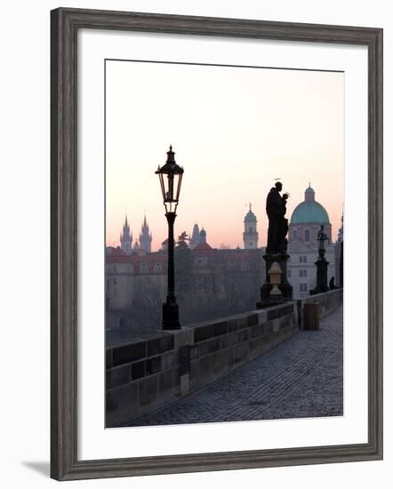 Charles Bridge, UNESCO World Heritage Site, Old Town, Prague, Czech Republic, Europe-Hans Peter Merten-Framed Photographic Print