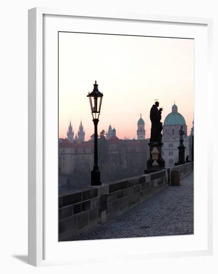 Charles Bridge, UNESCO World Heritage Site, Old Town, Prague, Czech Republic, Europe-Hans Peter Merten-Framed Photographic Print