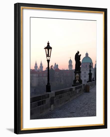 Charles Bridge, UNESCO World Heritage Site, Old Town, Prague, Czech Republic, Europe-Hans Peter Merten-Framed Photographic Print