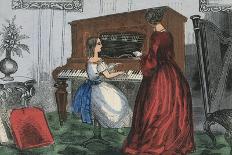 Young Girl Play a Piano-Charles Butler-Art Print