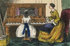 Young Girl Play a Piano-Charles Butler-Art Print