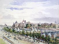 Saint-Michel Bridge, Paris, C1822-1878-Charles Claude Pyne-Giclee Print