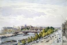 Saint-Michel Bridge, Paris, C1822-1878-Charles Claude Pyne-Giclee Print