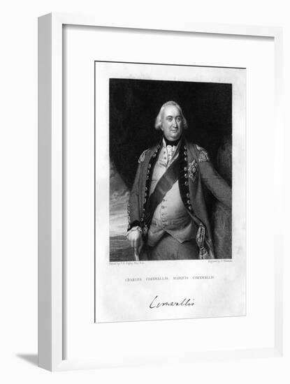 Charles Cornwallis (1738-180), 1st Marquess Cornwallis, 1839-S Freeman-Framed Giclee Print