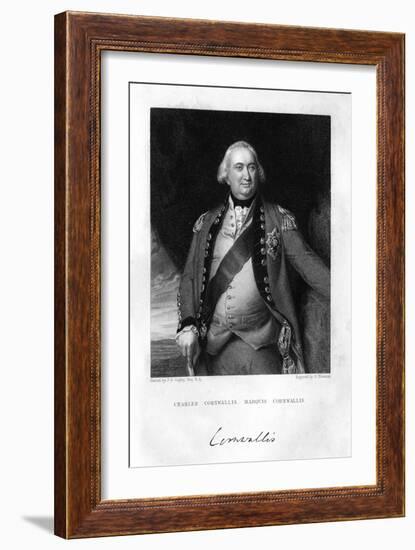 Charles Cornwallis (1738-180), 1st Marquess Cornwallis, 1839-S Freeman-Framed Giclee Print