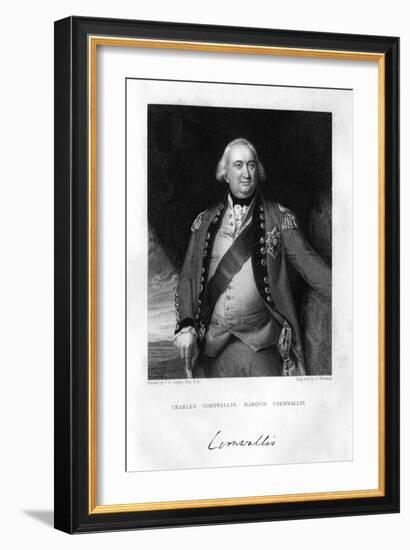 Charles Cornwallis (1738-180), 1st Marquess Cornwallis, 1839-S Freeman-Framed Giclee Print