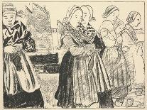 Women of Plougastel at Pardon De Saint Anne-La-Palud-Charles Cottet-Framed Giclee Print