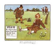 Rule XXXII: A Player May Stand out of Bounds to Play a Ball Lying Within Bounds, from Rules of Golf-Charles Crombie-Giclee Print